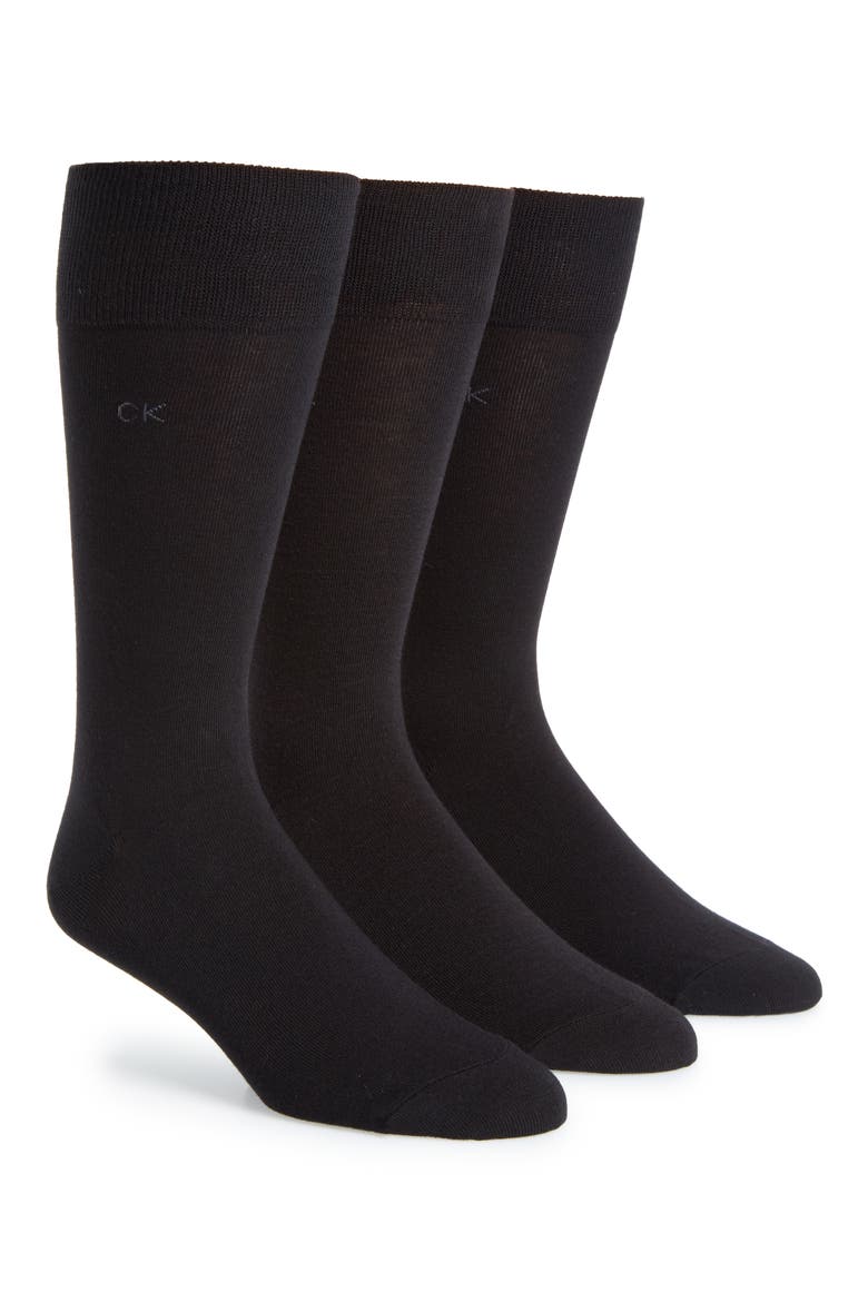 Assorted 3-Pack Socks, Main, color, BLACK