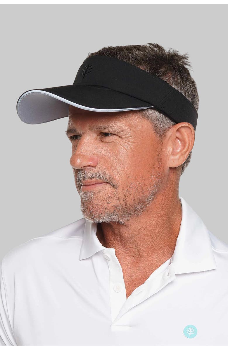 Coolibar Golf Visor - UPF 50+ Sun Protection - Ultimate, Main, color, Black