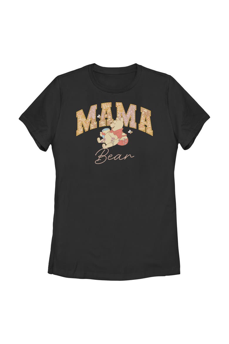 Women's Collegiate Mama Bear Short Sleeve Graphic T-Shirt, Main, color, Black