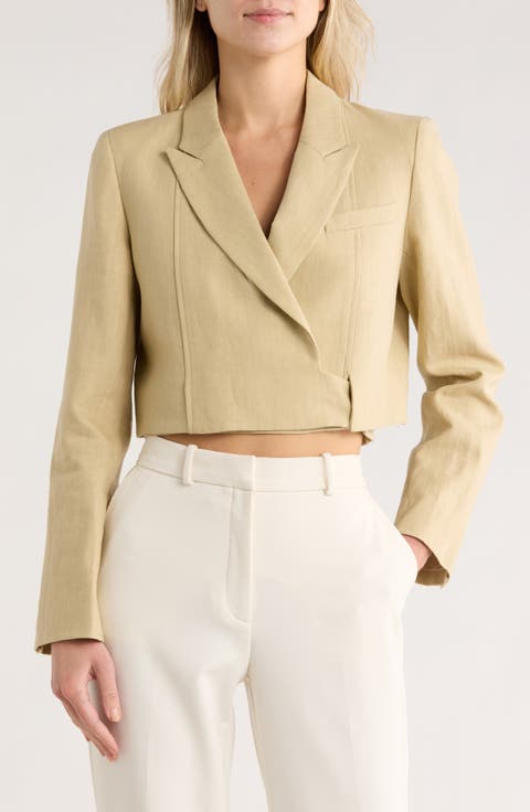 Hunter Cropped Linen Blazer