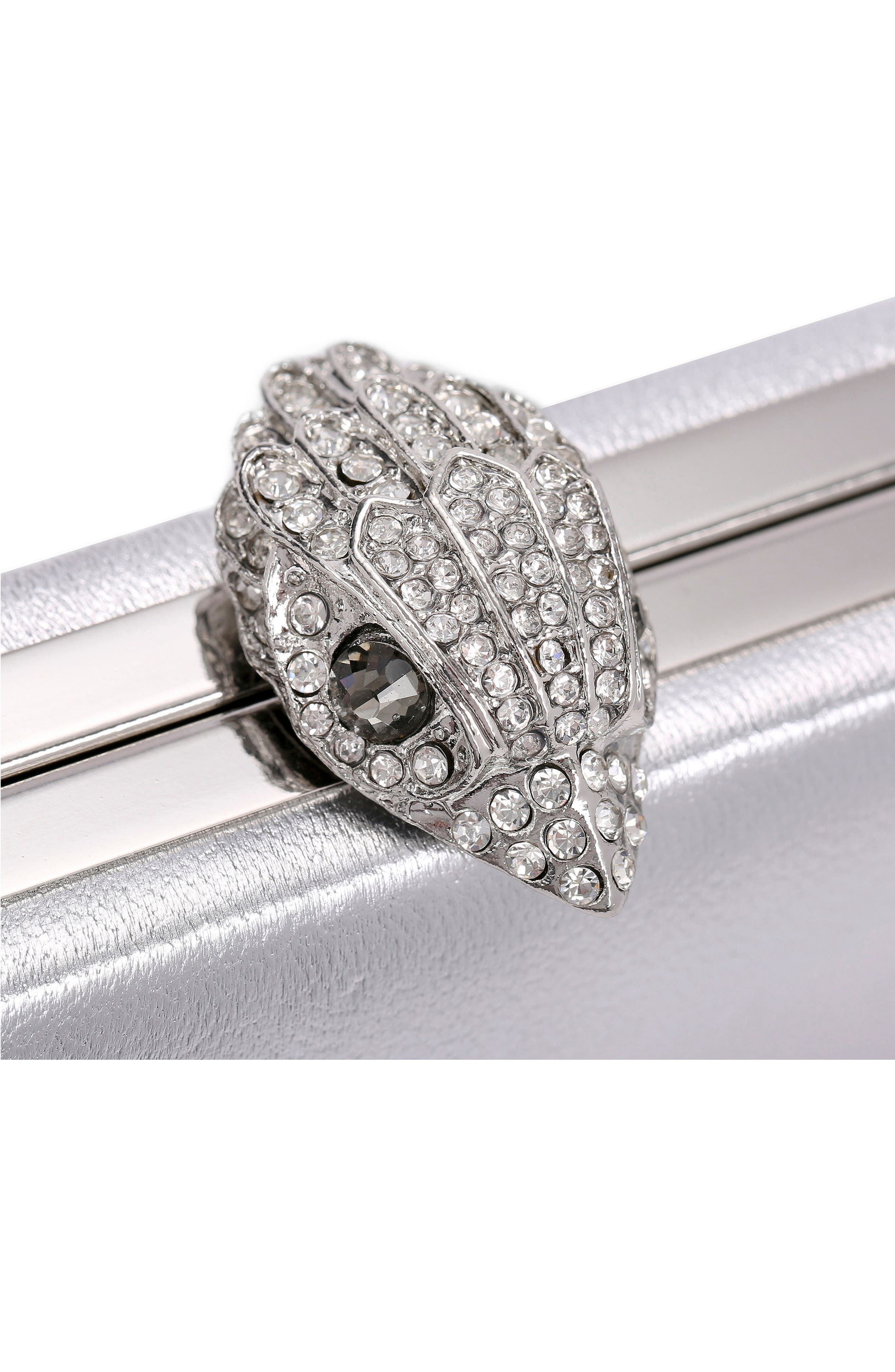 Kurt Geiger London Kensington Metallic Leather Clutch, Alternate, color, 