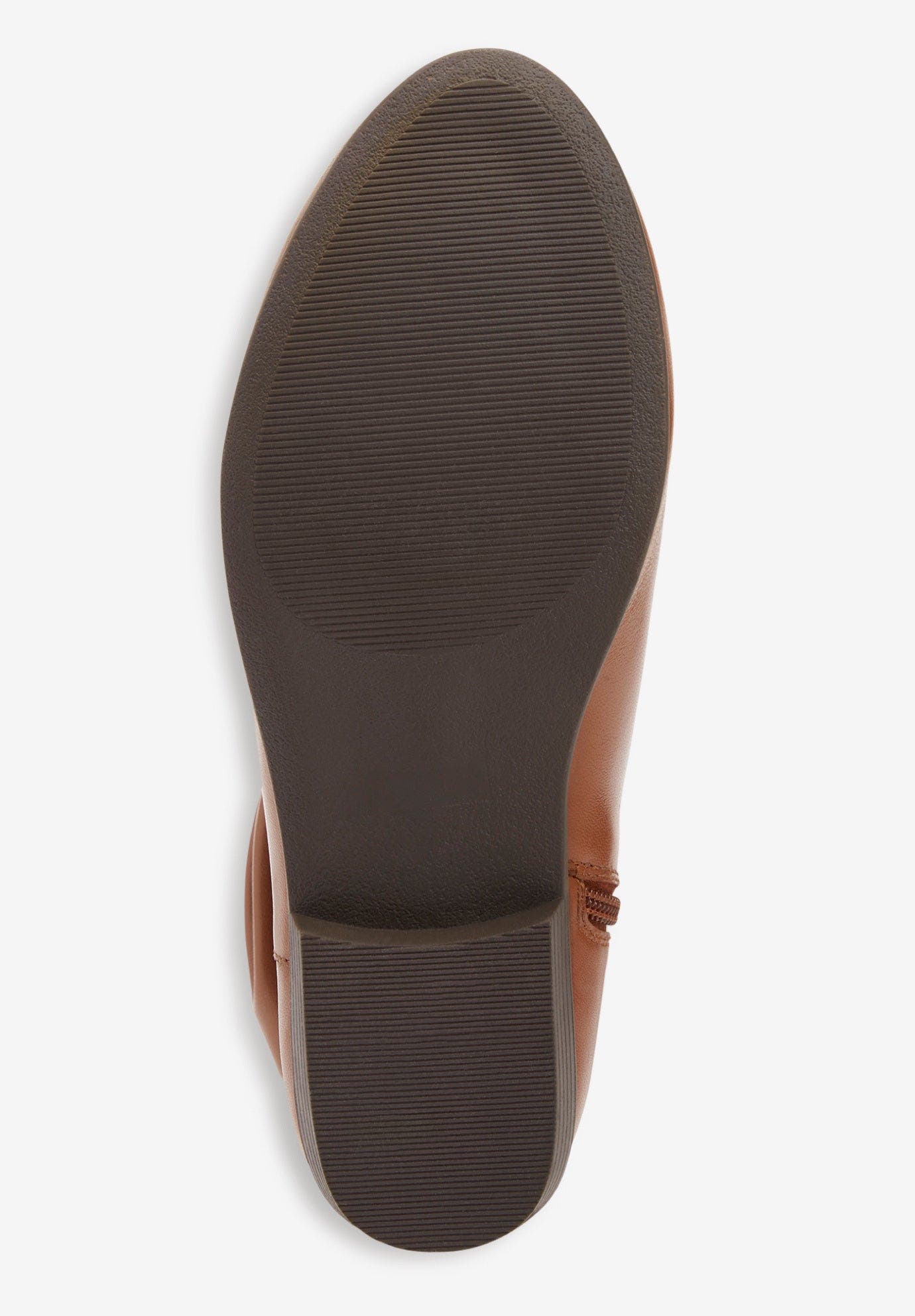 The Monica Wide Calf Leather Boot, Alternate, color, DARK COGNAC