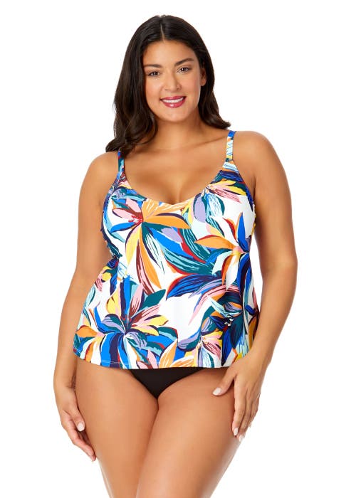 Shop Anne Cole Plus Plus Riviera Floral Easy Triangle Tankini Swim Top