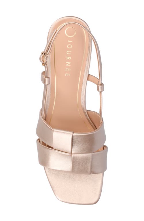 Shop Journee Collection Tabatha Block Heel Sandal In Champagne