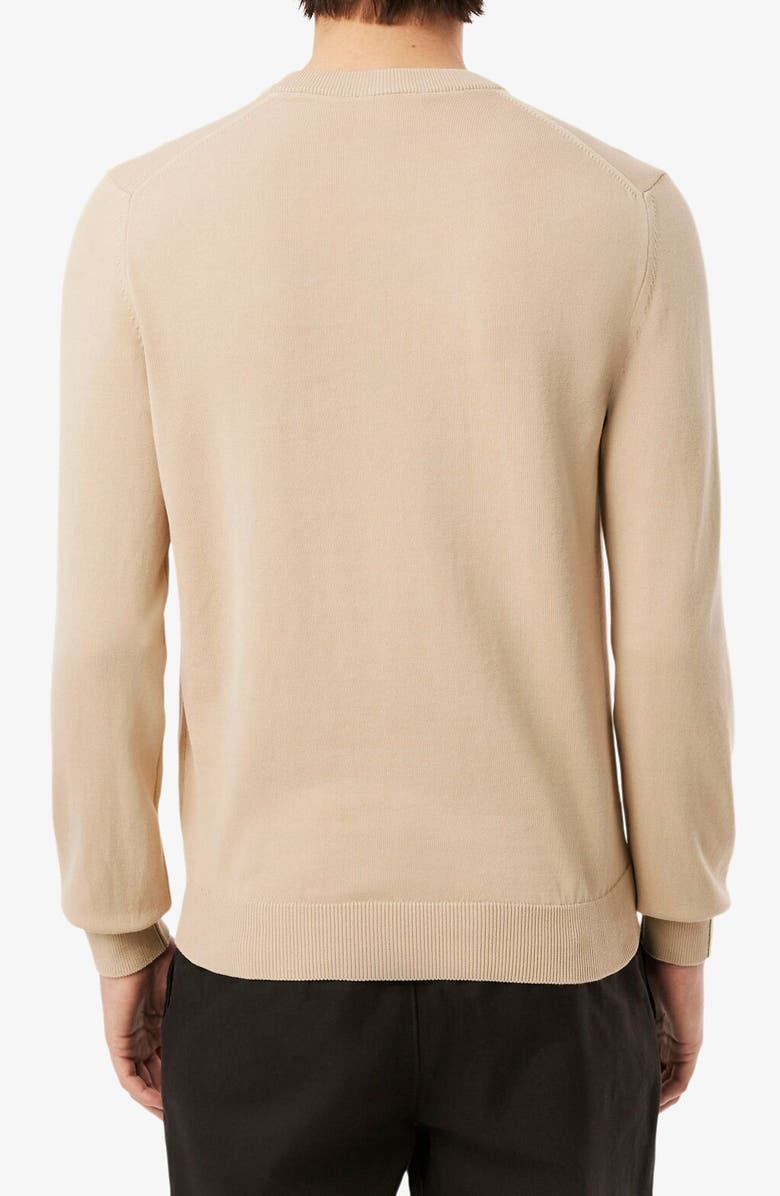 Lacoste Solid Cotton Jersey Crewneck Sweater, Alternate, color, Viennese