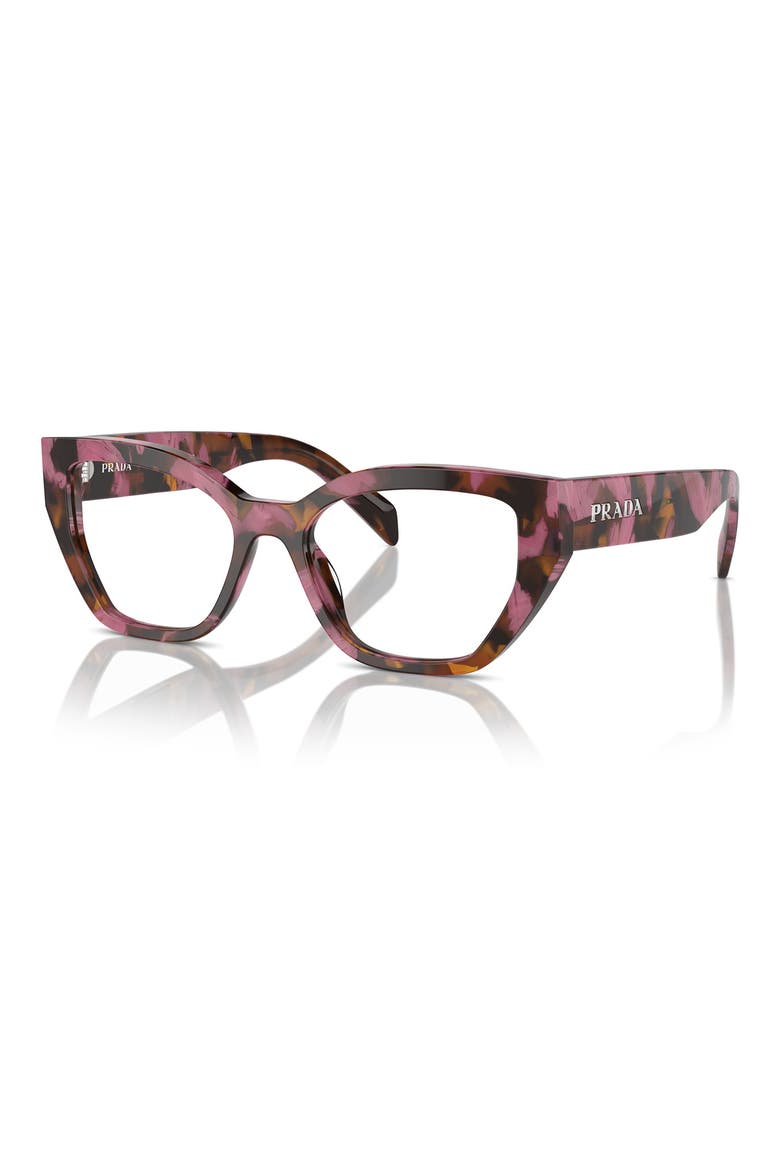 53mm Cat Eye Optical Glasses, Alternate, color, GREY TORT