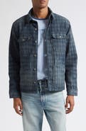 Double RL Holland Wash Plaid Jacquard Denim Overshirt
