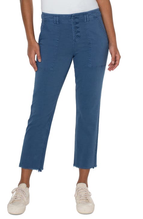 High Waist Straight Leg Ankle Jeans (Golden Glow)