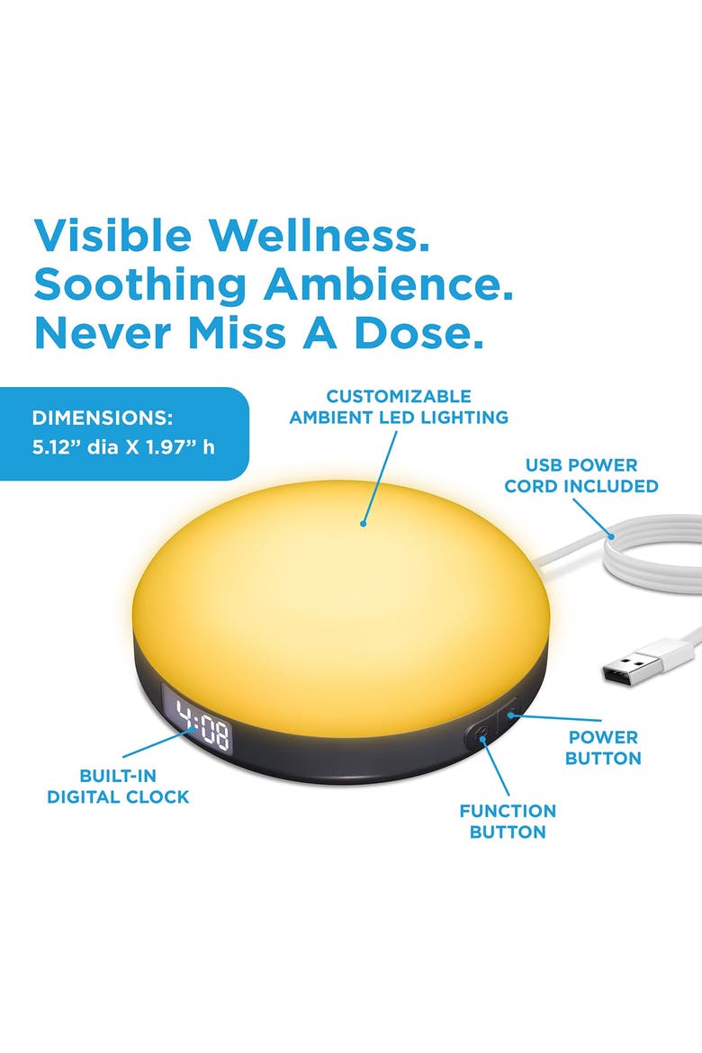 Multifunctional Ambient Light, Smart Medication Reminder, WiFi Clock, App Control & Audible Alarm, Alternate, color, Multicolor