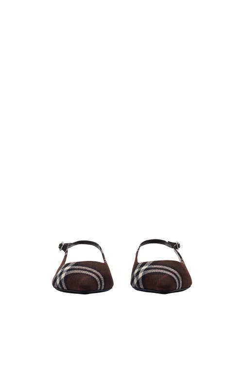 Burberry Check Dame Slingback Ballerinas In Multi