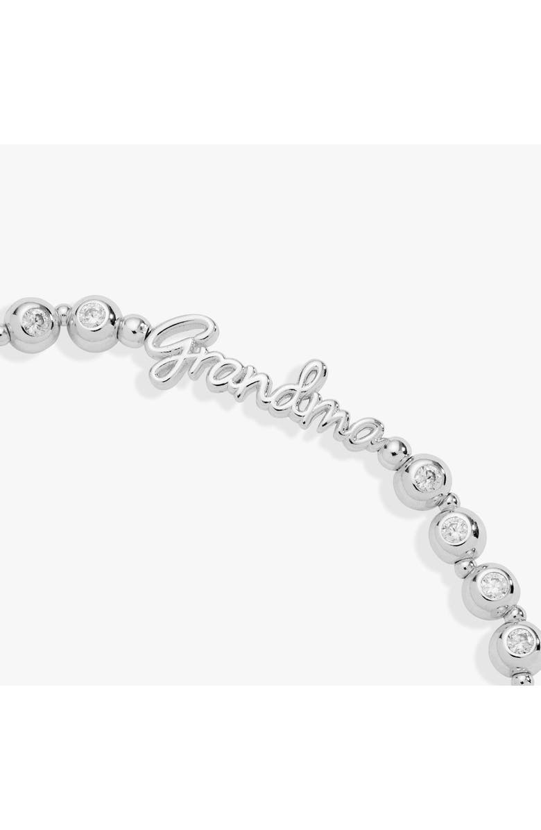 Alex and Ani Grandma Elongated Crystal Stretch Bracelet, Alternate, color, Silver