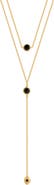 Karma and Luck Mystic Drift Onyx Lariat Necklace