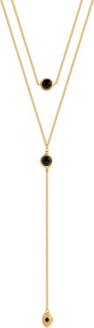 Karma and Luck Mystic Drift Onyx Lariat Necklace