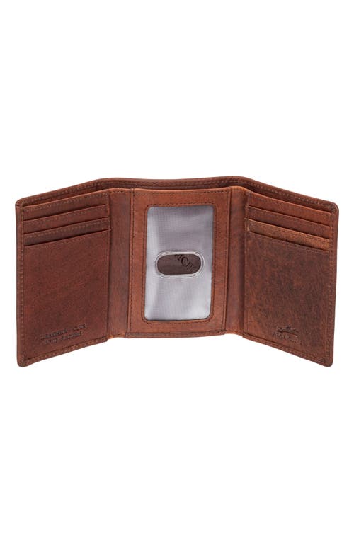 Mancini Rfid Trifold Wallet In Brown