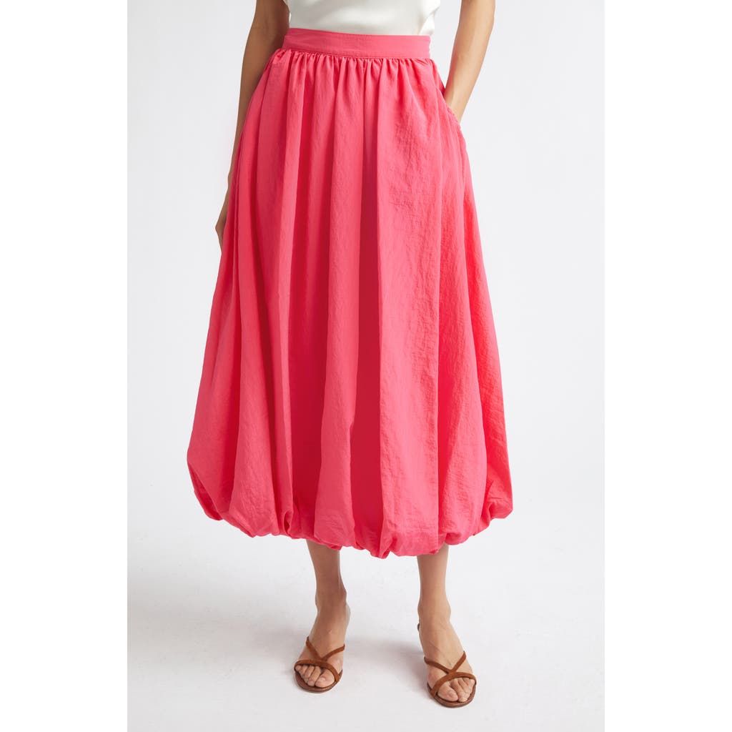 Cinq à Sept Allinae Bubble Hem Nylon Skirt in Azalea at Nordstrom, Size 4