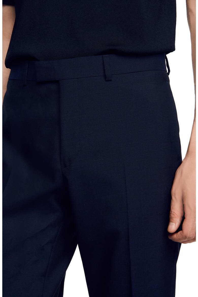 Suit Trousers In Wool, Alternate, color, Navy blue