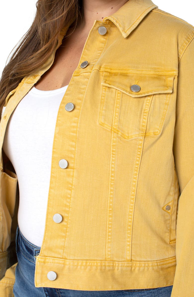 Liverpool Los Angeles Classic Denim Jacket, Alternate, color, Golden Yellow