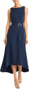 Maggy London Belted High-Low Dress