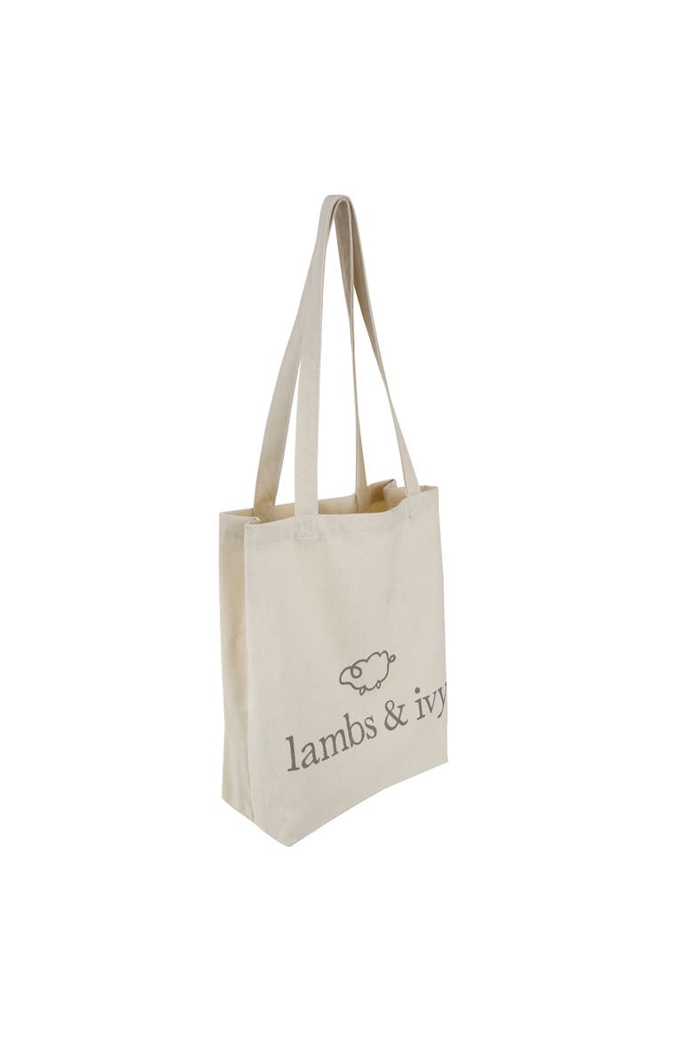 Signature Canvas Reusable Logo Tote Bag for Women and Men, Alternate, color, Cream