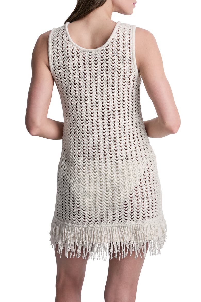 Open Stitch Cover Up Tank Dress, Alternate, color, EGGNOG