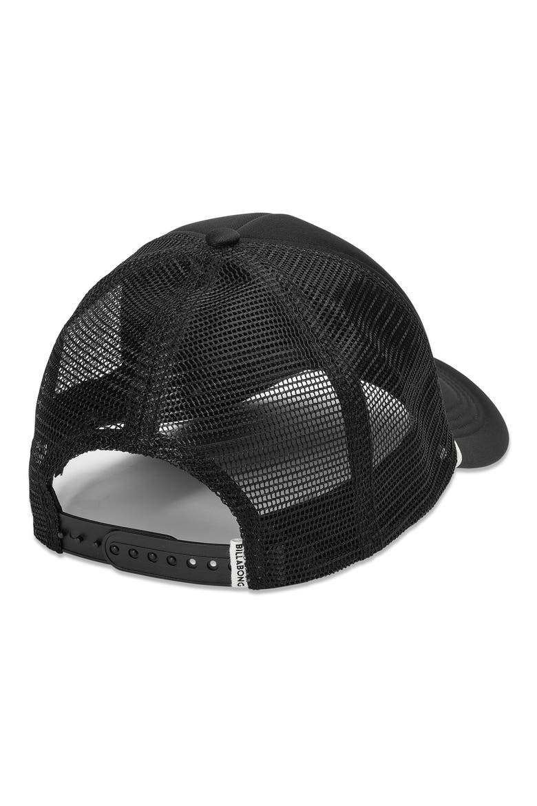 Across Waves Trucker Hat, Alternate, color, BLACK