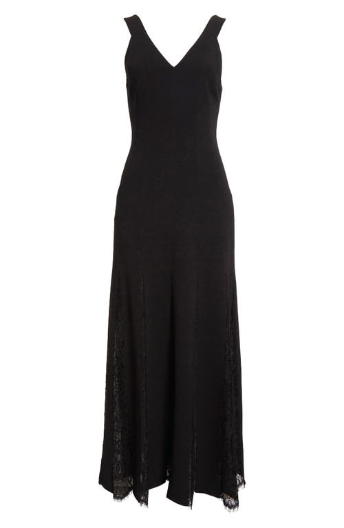A.l.c . Emmie Lace Paneled Midi A-line Dress In Black/black