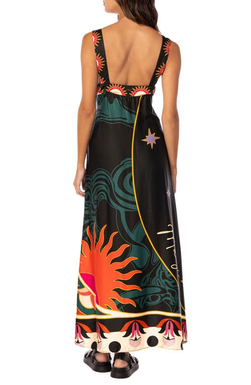 Maaji Flamingo Night Lowry Cover-up Maxi Dress In Multi
