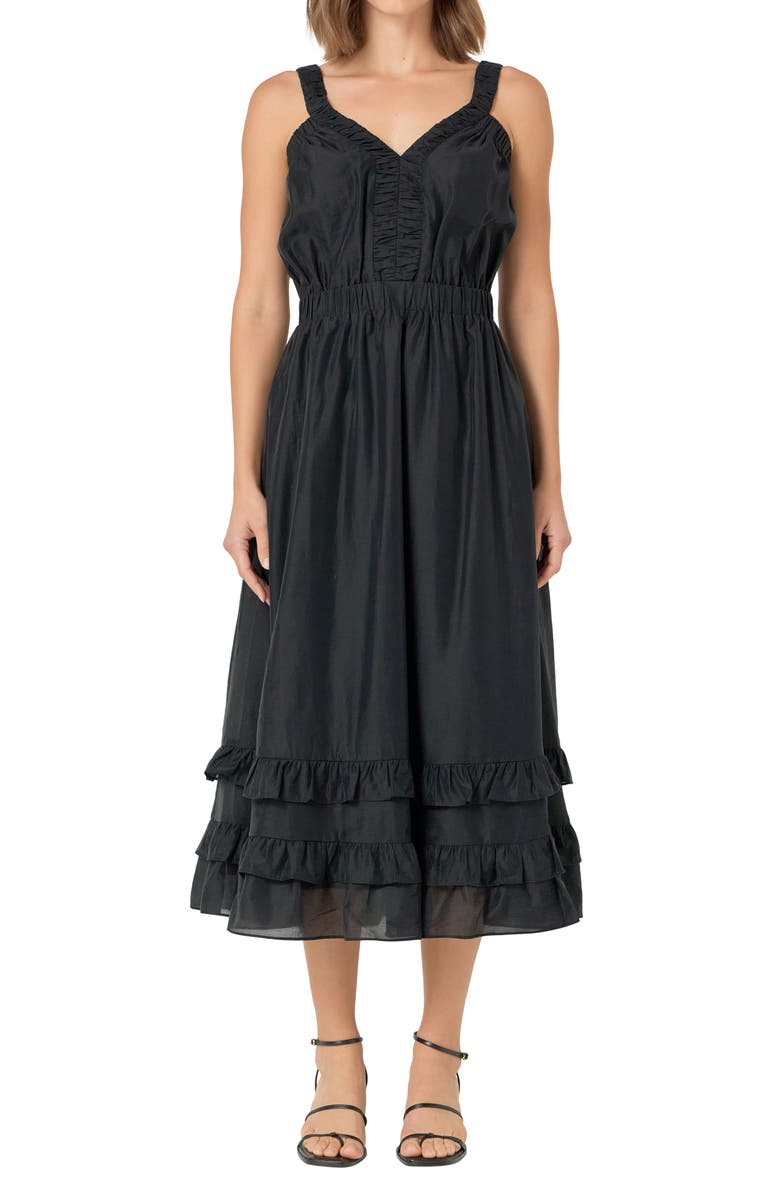 Endless Rose Ruffle Sleeveless Maxi Dress, Alternate, color, 