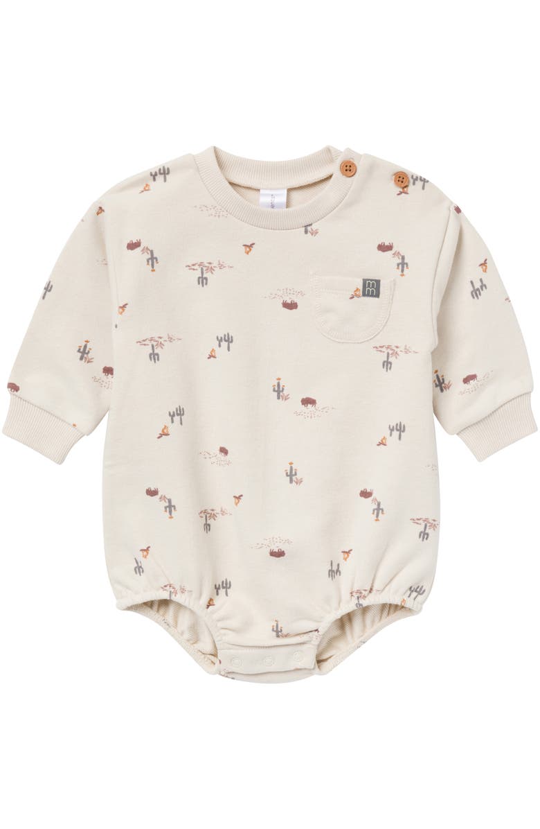 Modern Moments<sup
™</sup
 by Gerber Long Sleeve Bubble Romper, Main, color, Buffalo Desert