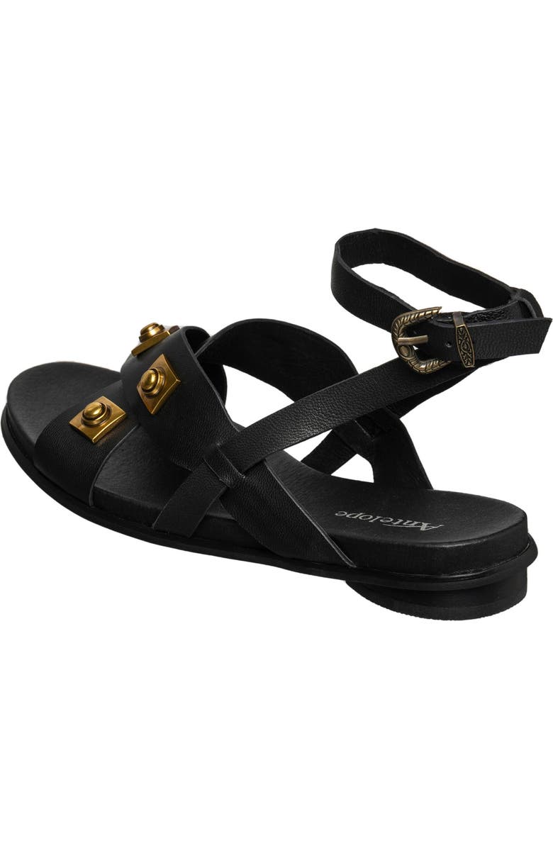 ANTELOPE Reza Stud Sandal, Alternate, color, Black