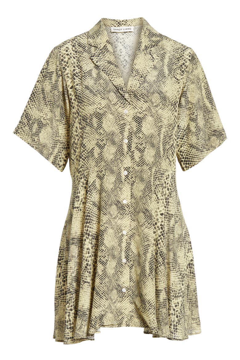Snake Print Shirtdress, Alternate, color, DARWIN