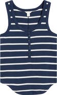 Caslon® Cotton Blend Rib Henley Tank
