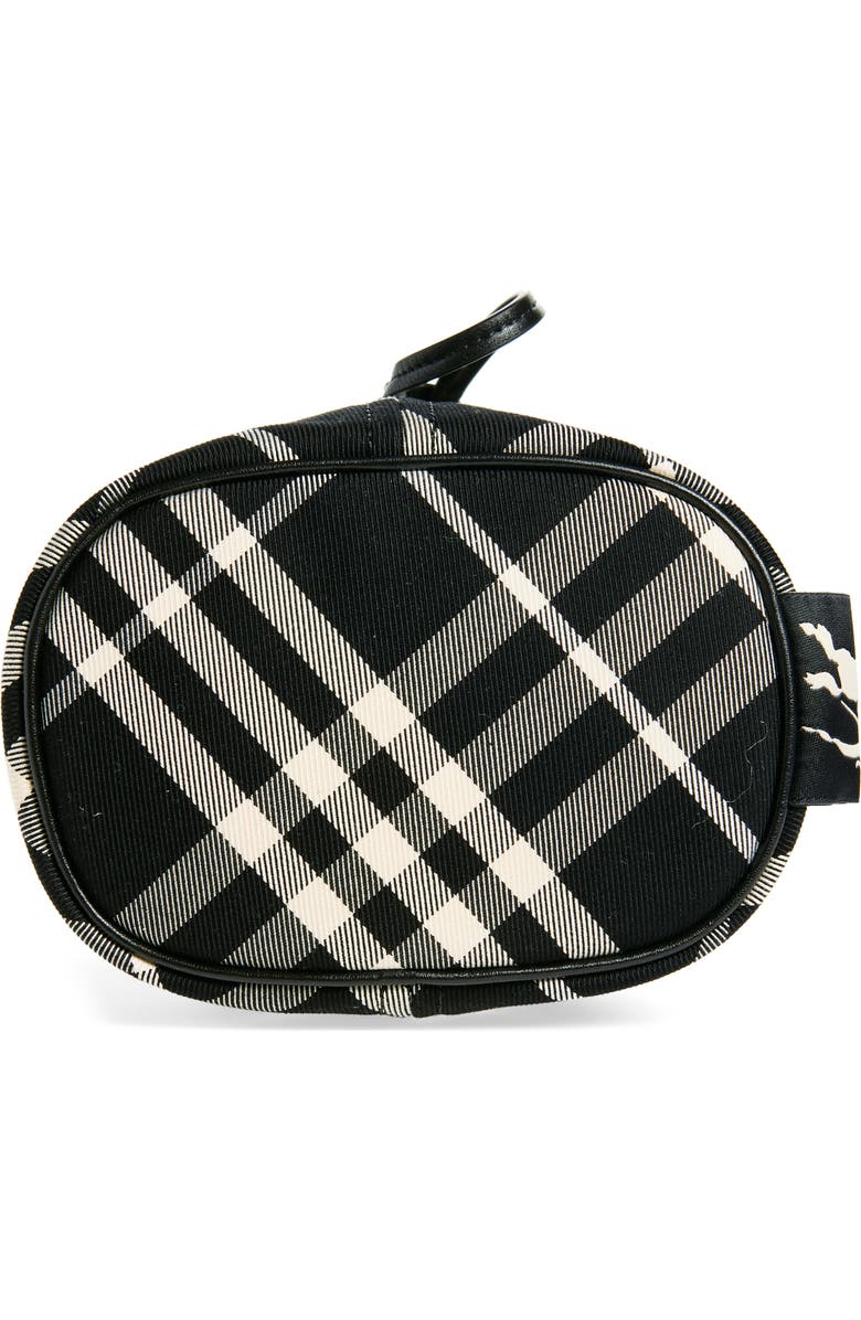 Burberry Check Drawstring Canvas Pouch, Alternate, color,