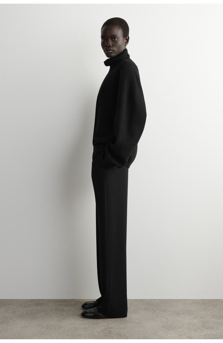 COS Tailored Regular-Fit Straight-Leg Pants, Alternate, color, Black