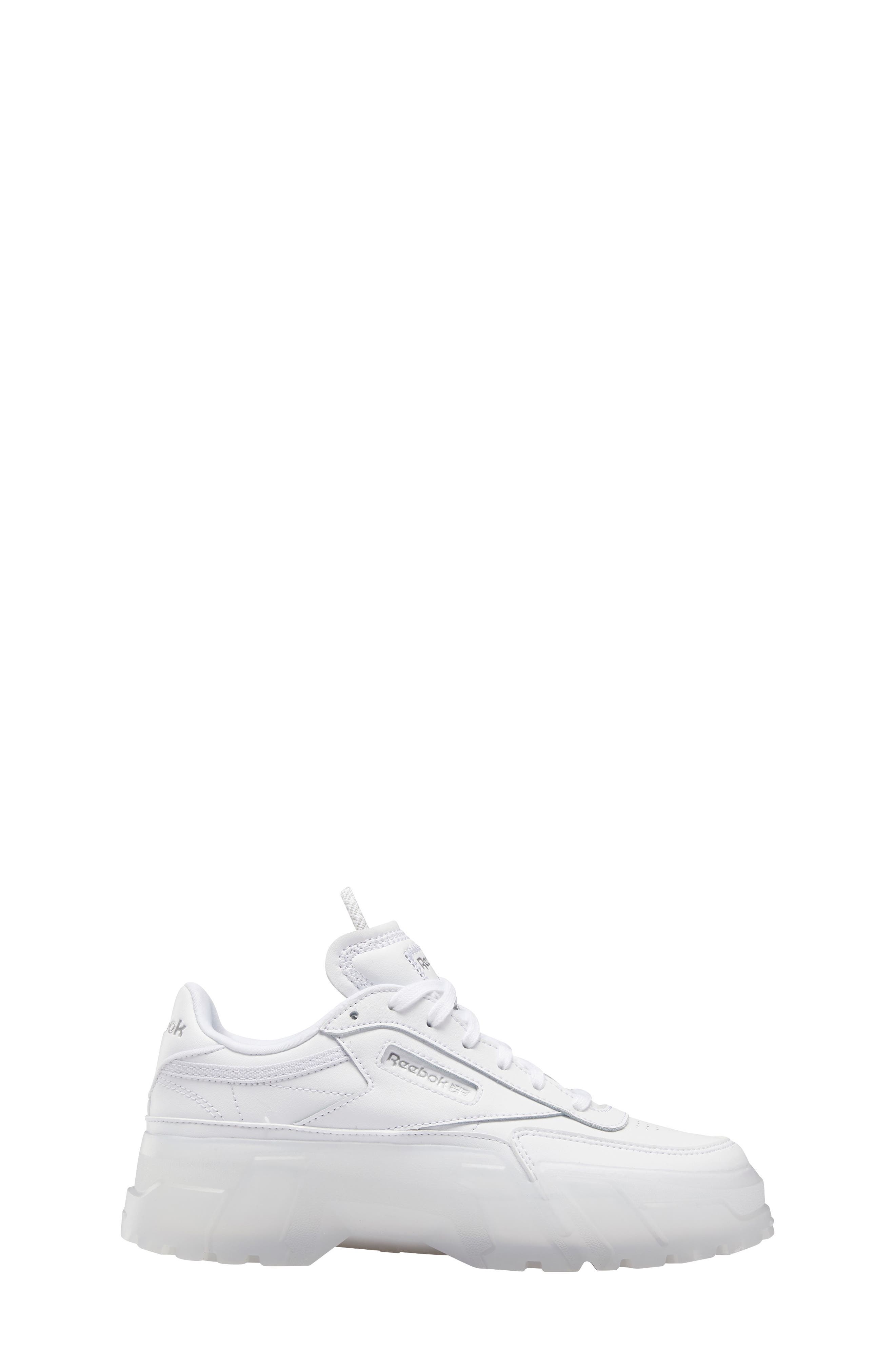 Reebok Club C Cardi Platform Sneaker, Alternate, color, WHITE