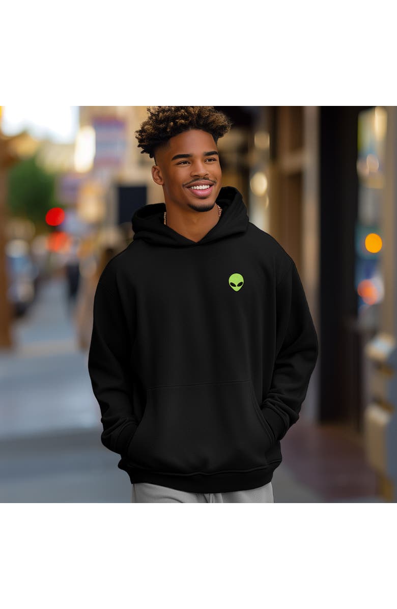 Dalix Alien Midweight Relaxed Hoodie, Alternate, color, Black