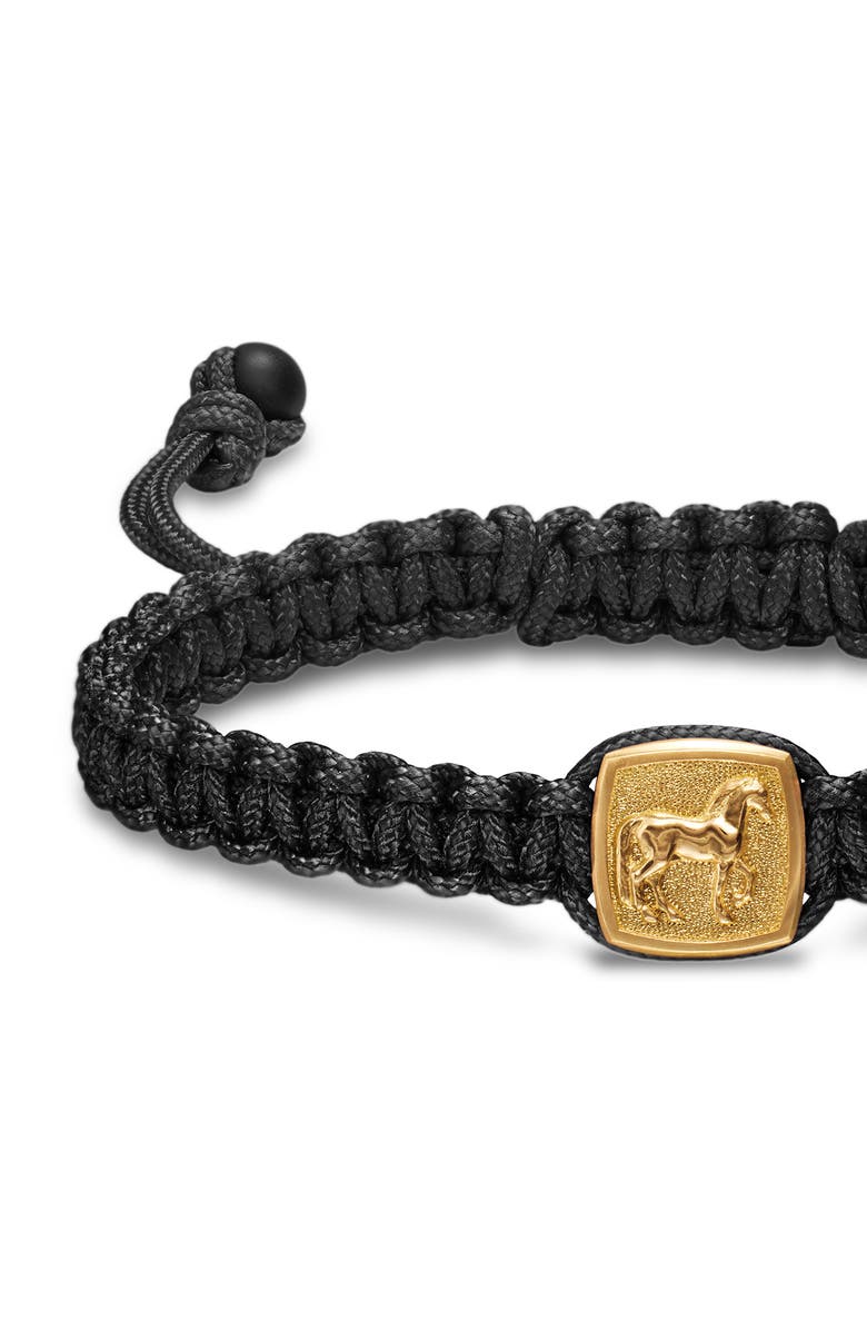 David Yurman Petrvs Horse Station Bracelet, Alternate, color, Black