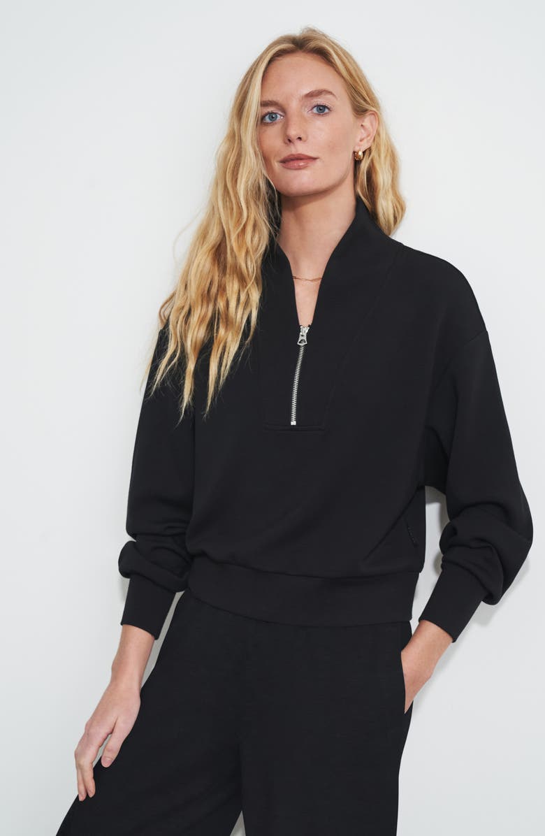 Varley Davidson Woven Sweatshirt, Alternate, color, Black