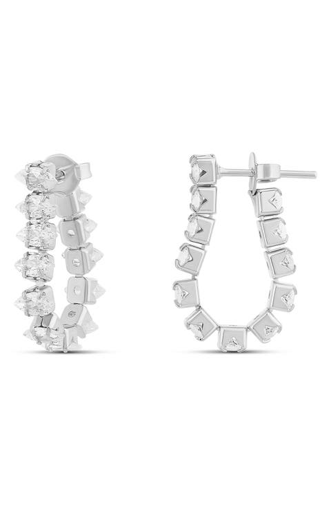Tennis Chain Drop Earrings