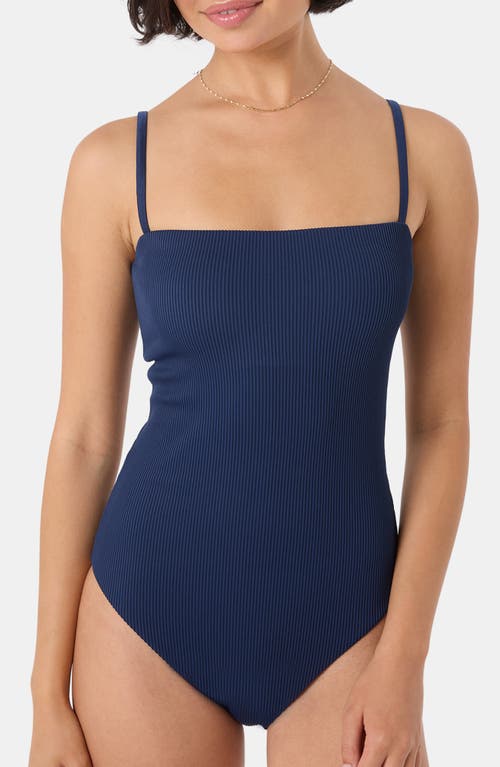Roxy Love Rib One-piece Swimsuit In Blue
