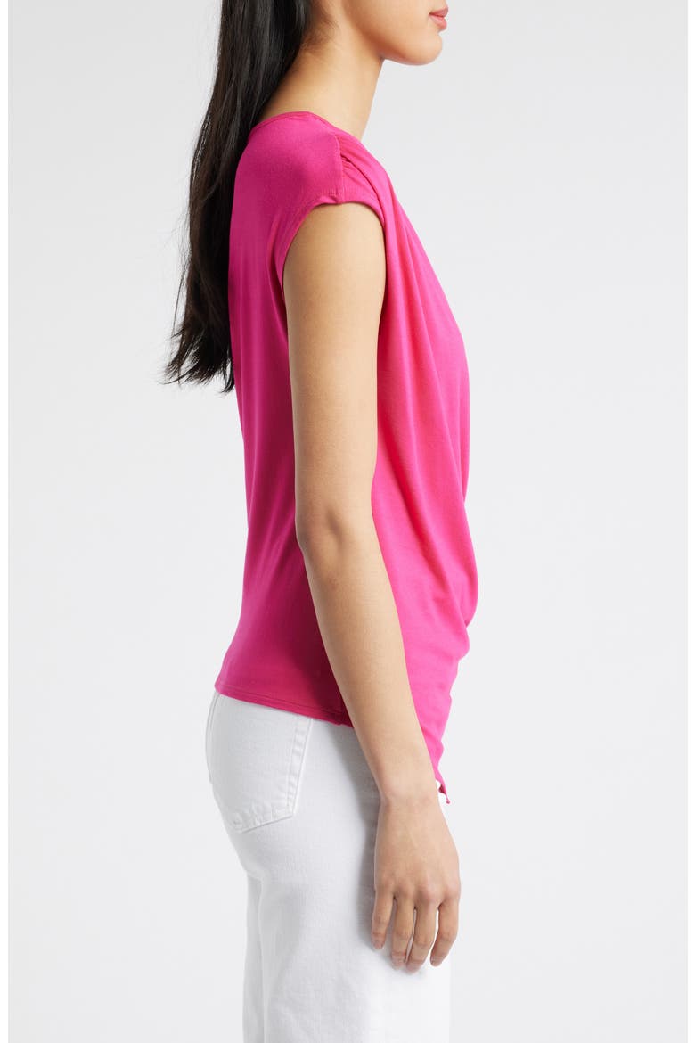 Drape Asymmetric Top, Alternate, color, FUCHSIA