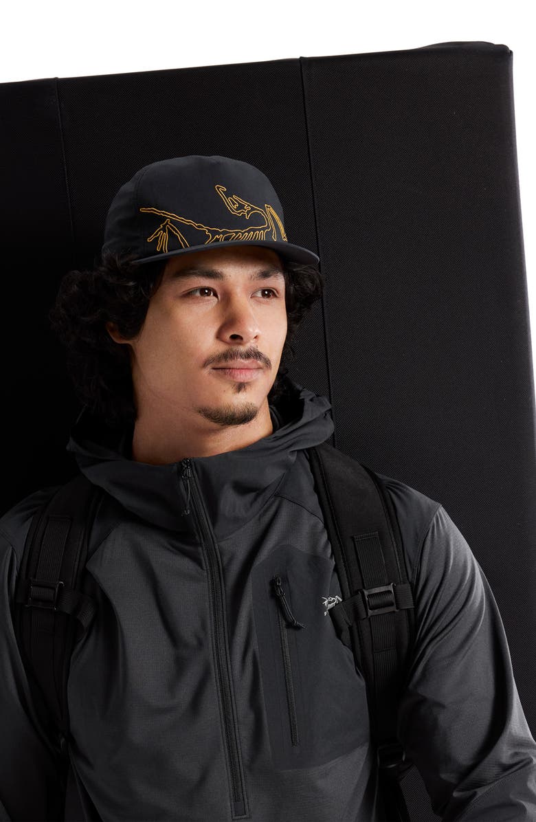Arc'teryx Silex Embroidered Snapback Baseball Cap, Alternate, color, 24K Black