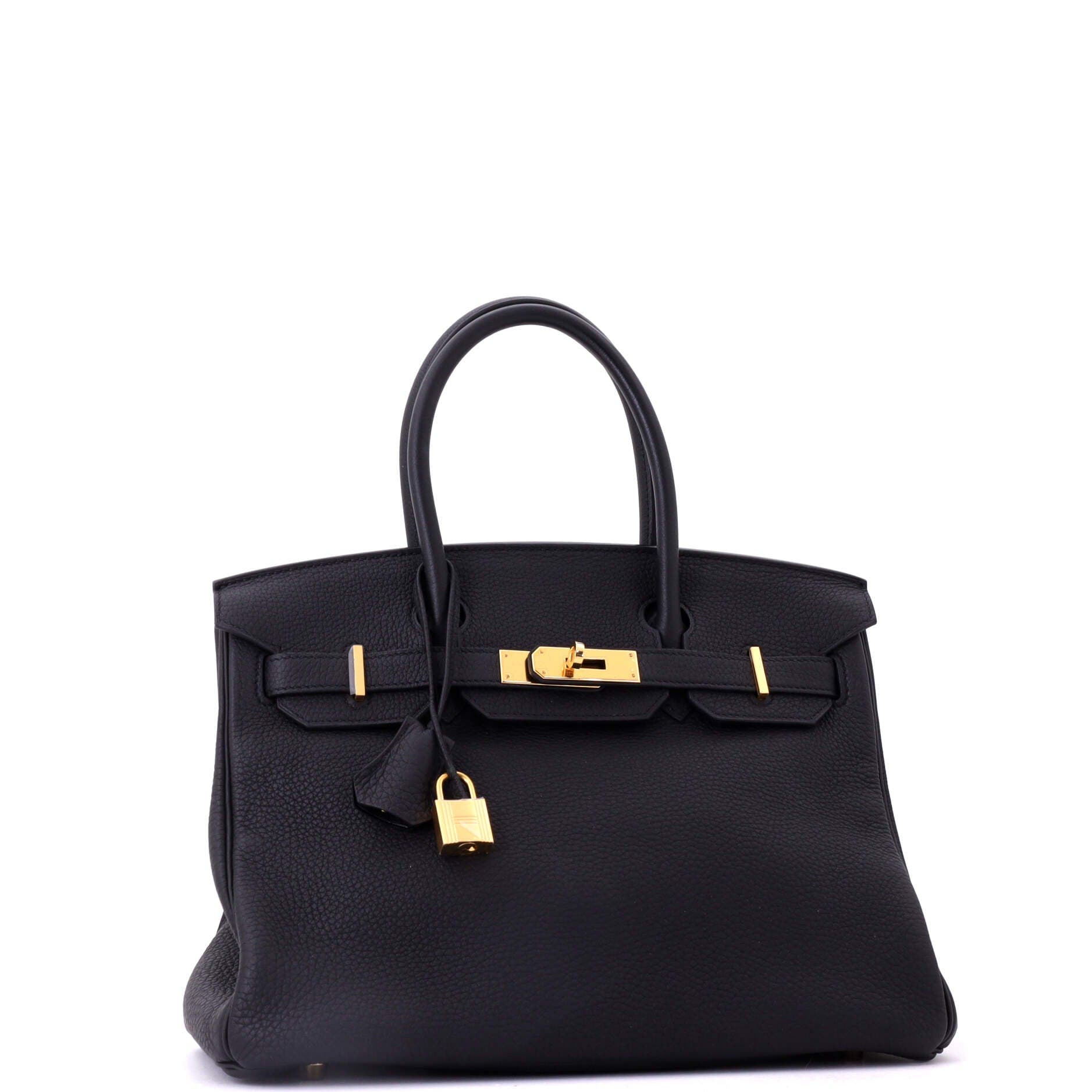Pre-Owned Hermes Birkin Handbag Black Togo with Gold Hardware 30, Alternate, color, Noir
