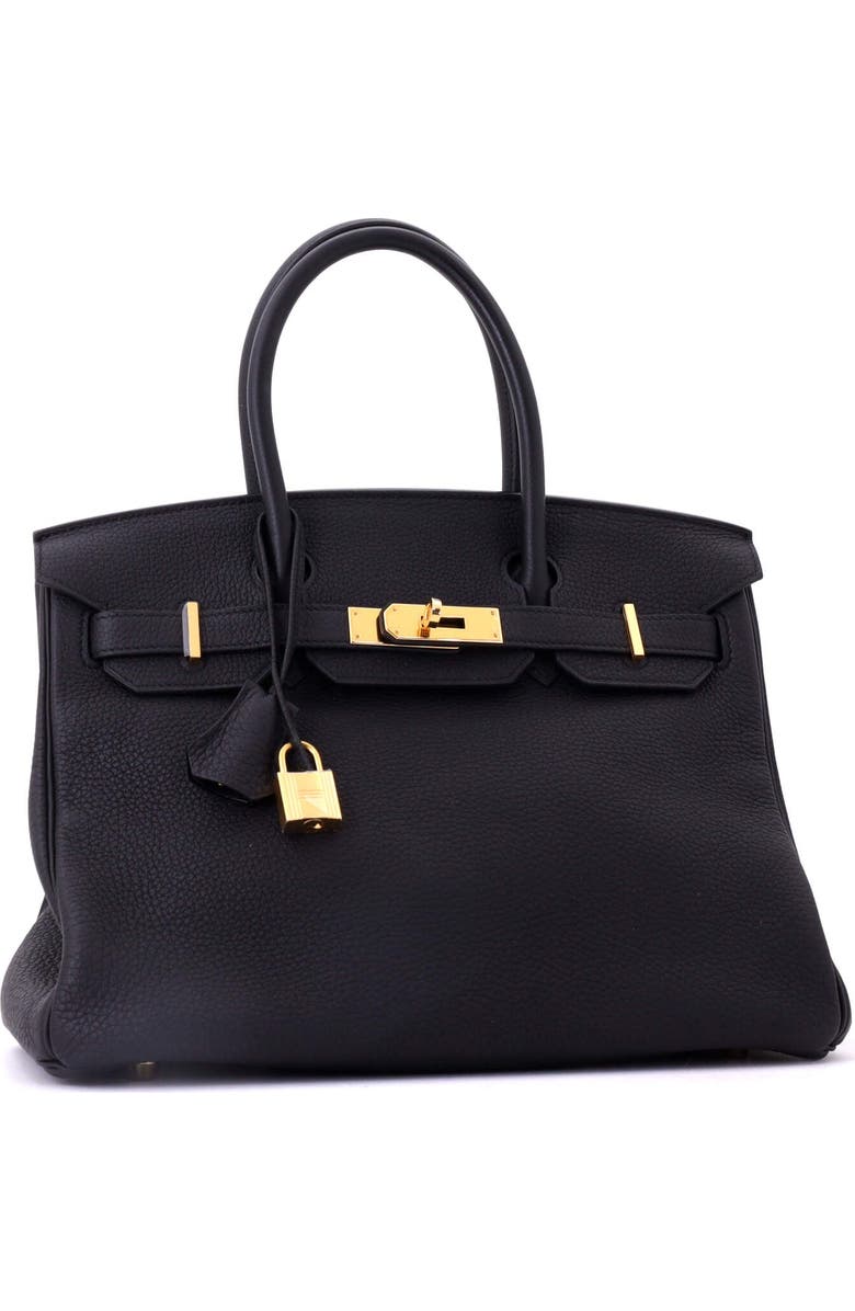 Pre-Owned Hermes Birkin Handbag Black Togo with Gold Hardware 30, Alternate, color, Noir