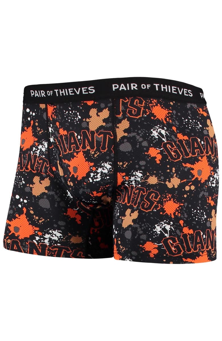 Pair of Thieves Men's Pair of Thieves Black San Francisco Giants Super Fit 2-Pack Boxer Briefs Set, Alternate, color, Black