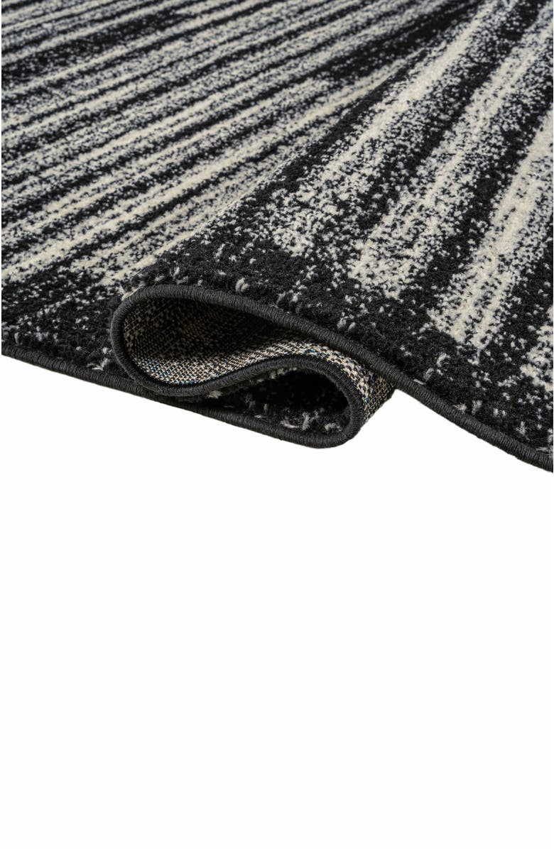 JONATHAN Y Khalil Modern Berber Stripe Area Rug, Alternate, color, Black/Cream