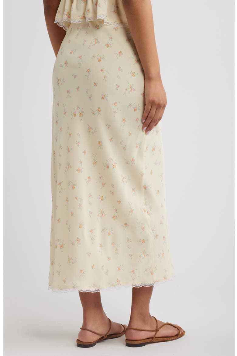 Silvia Floral Print Maxi Skirt, Alternate, color, LEMON HAZE