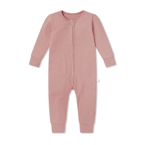 Mori Ribbed Two Way Zip-up Sleepsuit In Animal Print