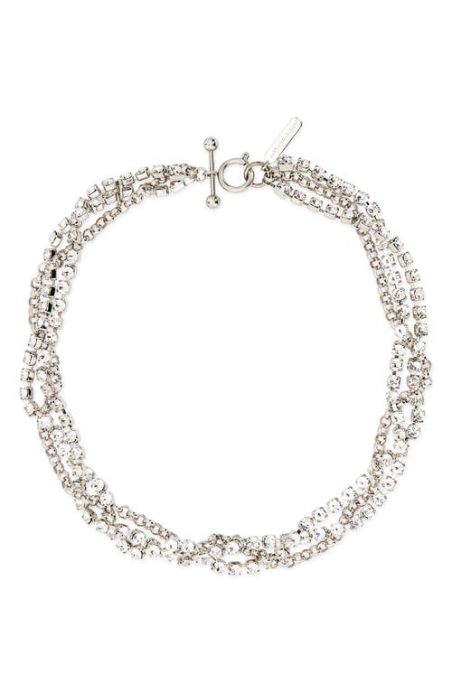 Justine Clenquet Liv Crystal Choker in Palladium 