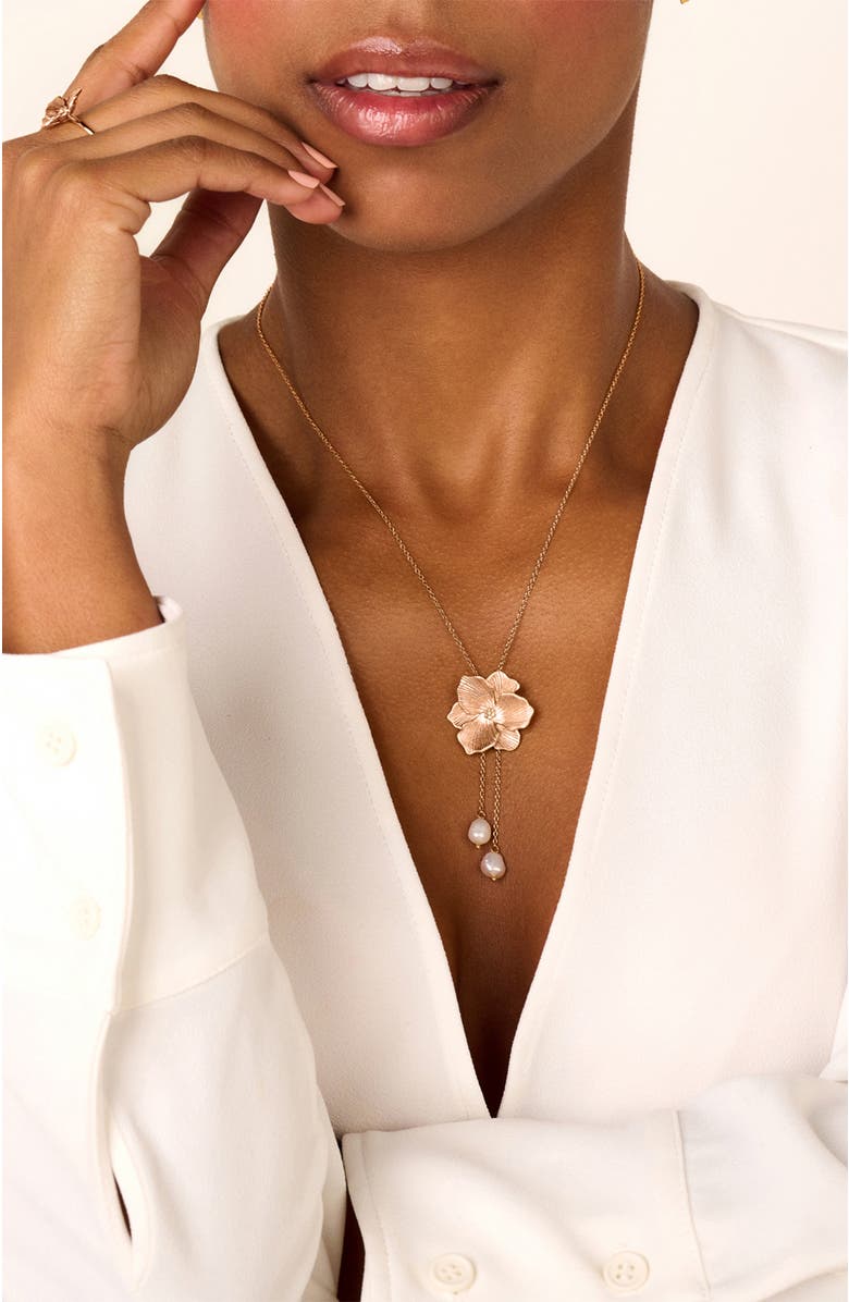 DPT Antwerp Jasmine Necklace, Alternate, color, Yellow 18K Gold Plated